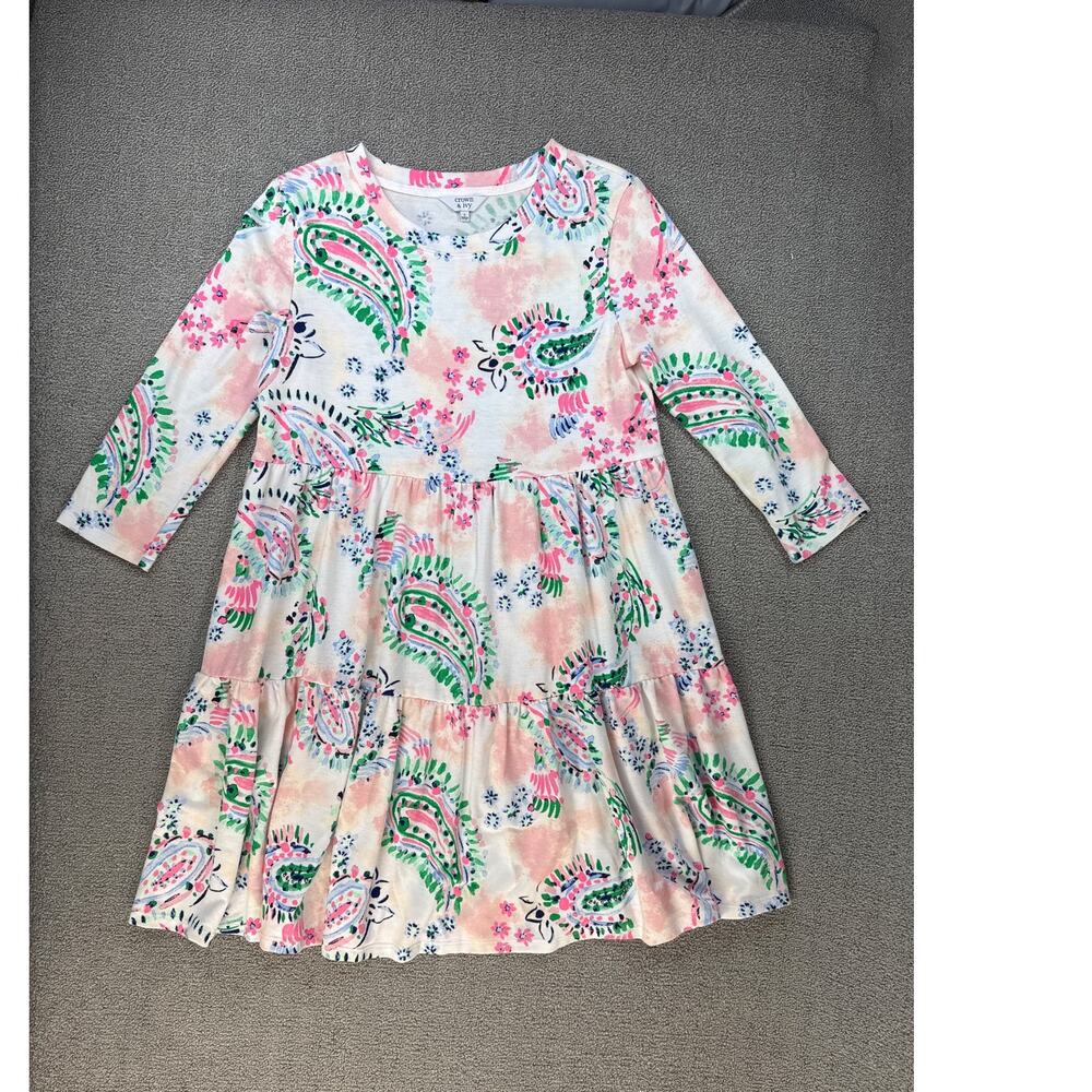 Crown & Ivy Dress Bright Colorful Paisley Spring Casual Size Small